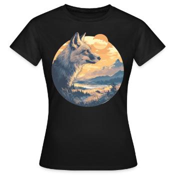 Renards gris Renard gris - T-shirt Femme - noir - Devant - AI Model Female 172 dark (172cm)