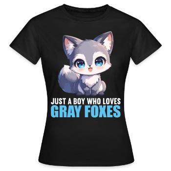 Renards gris Renard gris - T-shirt Femme - noir - Devant - AI Model Female 172 dark (172cm)
