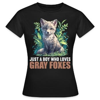 Renards gris Renard gris - T-shirt Femme - noir - Devant - AI Model Female 172 dark (172cm)