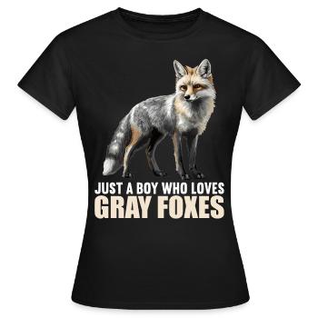 Renards gris Renard gris - T-shirt Femme - noir - Devant - AI Model Female 172 dark (172cm)