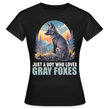 Renards gris Renard gris - T-shirt Femme - noir - Devant - AI Model Female 172 dark (172cm)