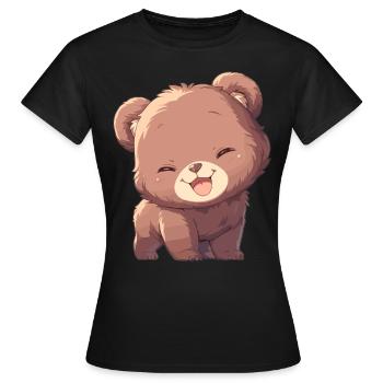 Grizzlis Ours grizzly - T-shirt Femme - noir - Devant - AI Model Female 172 dark (172cm)