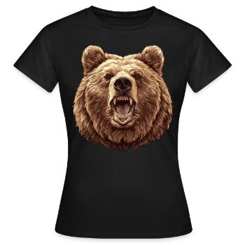 Grizzlis Ours grizzly - T-shirt Femme - noir - Devant - AI Model Female 172 dark (172cm)