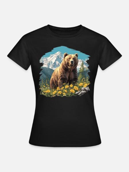 Grizzlybären Grizzlybär - Frauen T-Shirt - Schwarz