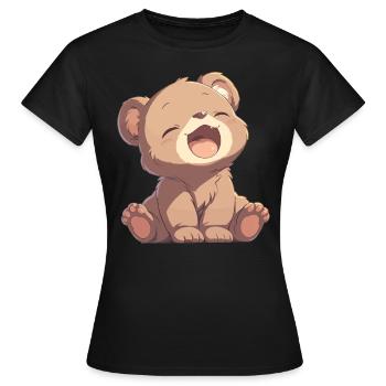 Grizzlis Ours grizzly - T-shirt Femme - noir - Devant - AI Model Female 172 dark (172cm)