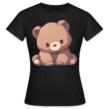 Grizzlis Ours grizzly - T-shirt Femme - noir - Devant - AI Model Female 172 dark (172cm)