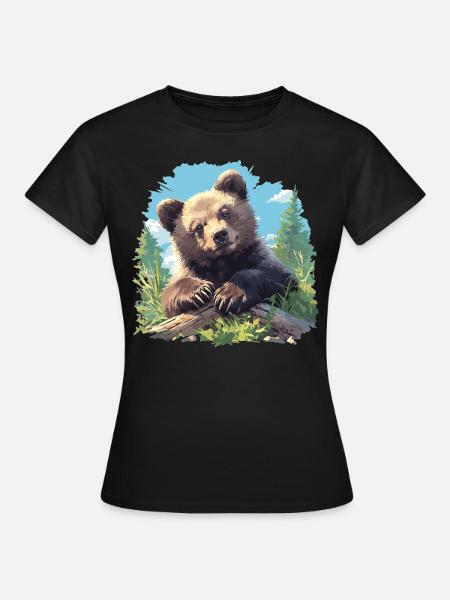Grizzlybären Grizzlybär - Frauen T-Shirt - Schwarz