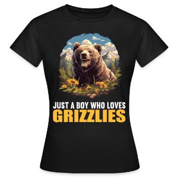 Grizzlis Ours grizzly - T-shirt Femme - noir - Devant - AI Model Female 172 dark (172cm)
