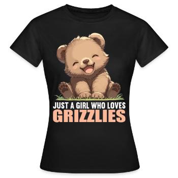 Grizzlis Ours grizzly - T-shirt Femme - noir - Devant - AI Model Female 172 dark (172cm)