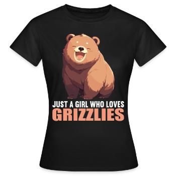 Grizzlis Ours grizzly - T-shirt Femme - noir - Devant - AI Model Female 172 dark (172cm)