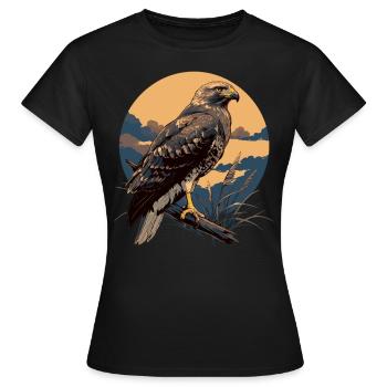 Faucon Faucon - T-shirt Femme - noir - Devant - AI Model Female 172 dark (172cm)