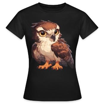 Faucon Faucon - T-shirt Femme - noir - Devant - AI Model Female 172 dark (172cm)
