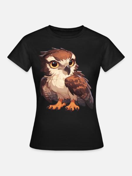 Falken Falke - Frauen T-Shirt - Schwarz