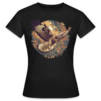 Faucon Faucon - T-shirt Femme - noir - Devant - AI Model Female 172 dark (172cm)