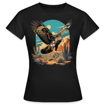Faucon Faucon - T-shirt Femme - noir - Devant - AI Model Female 172 dark (172cm)