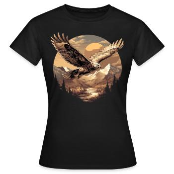 Faucon Faucon - T-shirt Femme - noir - Devant - AI Model Female 172 dark (172cm)