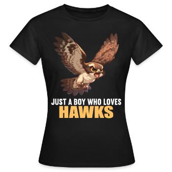 Faucon Faucon - T-shirt Femme - noir - Devant - AI Model Female 172 dark (172cm)