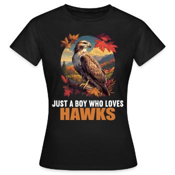 Faucon Faucon - T-shirt Femme - noir - Devant - AI Model Female 172 dark (172cm)