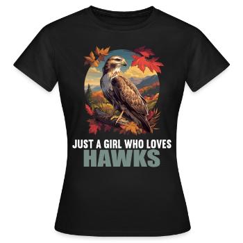 Faucon Faucon - T-shirt Femme - noir - Devant - AI Model Female 172 dark (172cm)