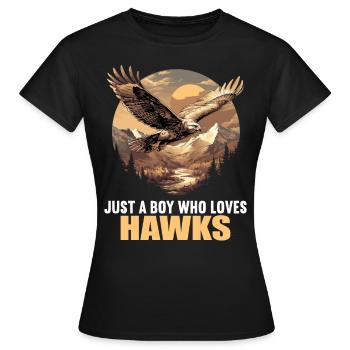 Faucon Faucon - T-shirt Femme - noir - Devant - AI Model Female 172 dark (172cm)