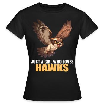 Faucon Faucon - T-shirt Femme - noir - Devant - AI Model Female 172 dark (172cm)
