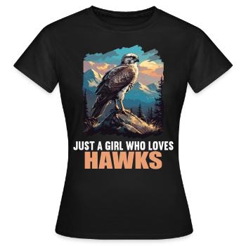 Faucon Faucon - T-shirt Femme - noir - Devant - AI Model Female 172 dark (172cm)