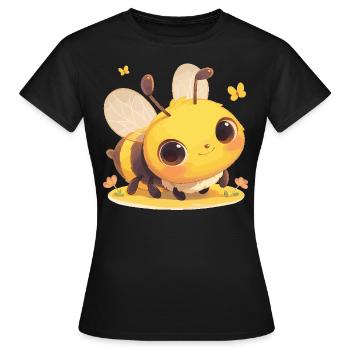 Bees Bee - Women's T-Shirt - black - Front - AI Model Female 172 dark (172cm)