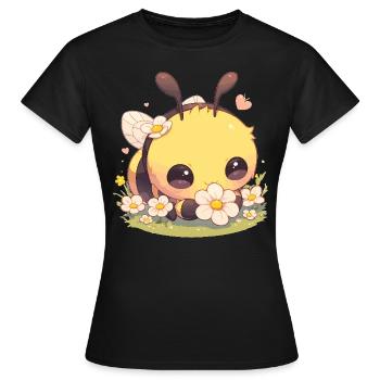 Bees Bee - Women's T-Shirt - black - Front - AI Model Female 172 dark (172cm)