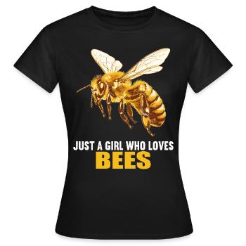 Bees Bee - Women's T-Shirt - black - Front - AI Model Female 172 dark (172cm)