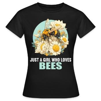 Bees Bee - Women's T-Shirt - black - Front - AI Model Female 172 dark (172cm)