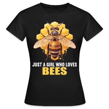 Bees Bee - Women's T-Shirt - black - Front - AI Model Female 172 dark (172cm)