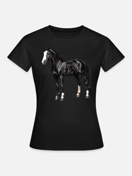 Pferde Pferd - T-shirt dam - svart