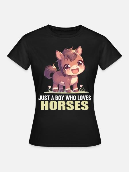 Pferde Pferd - Frauen T-Shirt - Schwarz