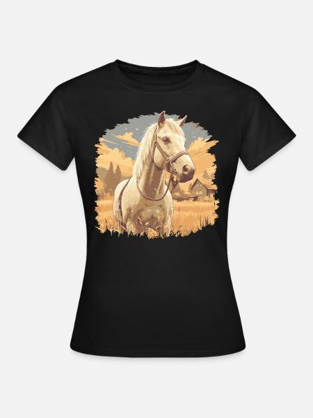 Pferde Pferd - Frauen T-Shirt - Schwarz