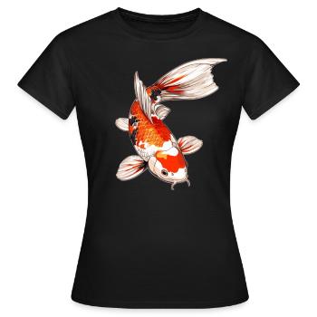 Koi Koi Carpe - T-shirt Femme - noir - Devant - AI Model Female 172 dark (172cm)