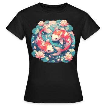 Koi Koi Carpe - T-shirt Femme - noir - Devant - AI Model Female 172 dark (172cm)