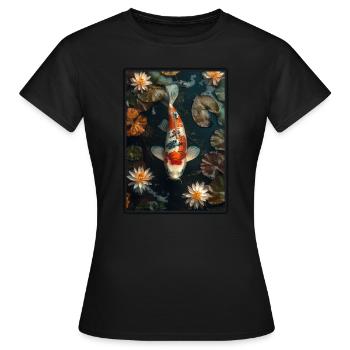 Koi Koi Carpe - T-shirt Femme - noir - Devant - AI Model Female 172 dark (172cm)