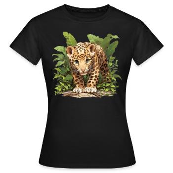 Jaguars Jaguar - T-shirt Femme - noir - Devant - AI Model Female 172 dark (172cm)