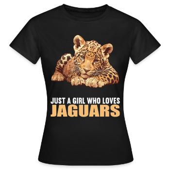 Jaguare Jaguar - Frauen T-Shirt - Schwarz - Vorne - AI Model Female 172 dark (172cm)