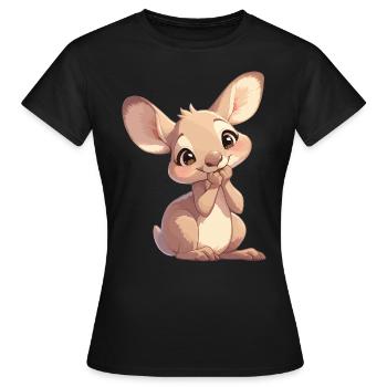 Kangourous Kangourou - T-shirt Femme - noir - Devant - AI Model Female 172 dark (172cm)