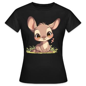 Kangourous Kangourou - T-shirt Femme - noir - Devant - AI Model Female 172 dark (172cm)