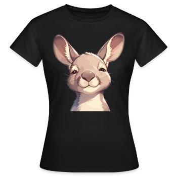 Kangourous Kangourou - T-shirt Femme - noir - Devant - AI Model Female 172 dark (172cm)