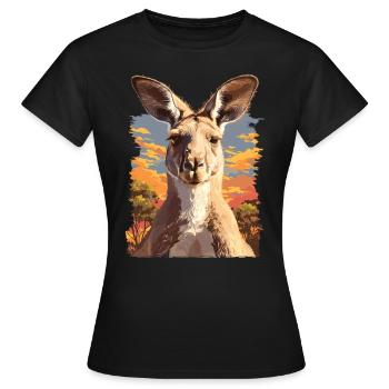 Kangaroos Kangaroo - Women's T-Shirt - black - Front - AI Model Female 172 dark (172cm)