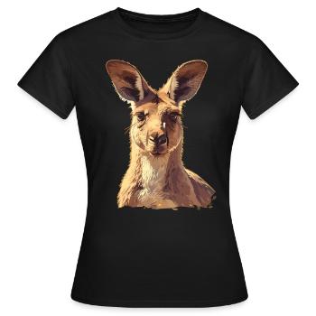 Kangaroos Kangaroo - Women's T-Shirt - black - Front - AI Model Female 172 dark (172cm)