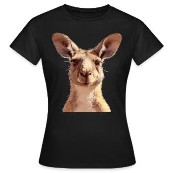 Kangourous Kangourou - T-shirt Femme - noir - Devant - AI Model Female 172 dark (172cm)