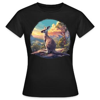 Kangourous Kangourou - T-shirt Femme - noir - Devant - AI Model Female 172 dark (172cm)