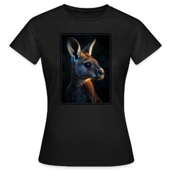 Kangourous Kangourou - T-shirt Femme - noir - Devant - AI Model Female 172 dark (172cm)