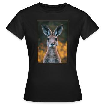 Kangourous Kangourou - T-shirt Femme - noir - Devant - AI Model Female 172 dark (172cm)