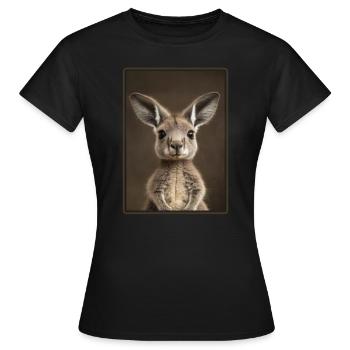 Kangourous Kangourou - T-shirt Femme - noir - Devant - AI Model Female 172 dark (172cm)