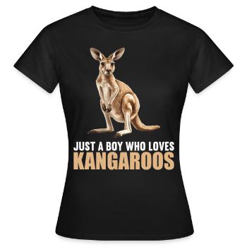 Kangourous Kangourou - T-shirt Femme - noir - Devant - AI Model Female 172 dark (172cm)